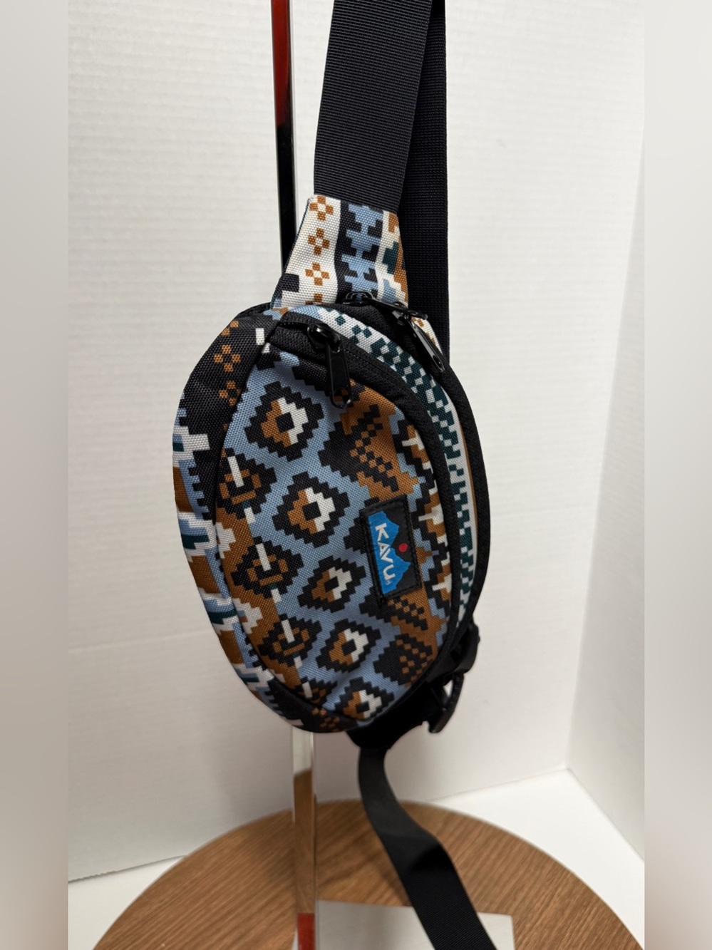Kavu Canvas Spectator Southwest Geometric Print Belt Waist Bag Fanny Pack
